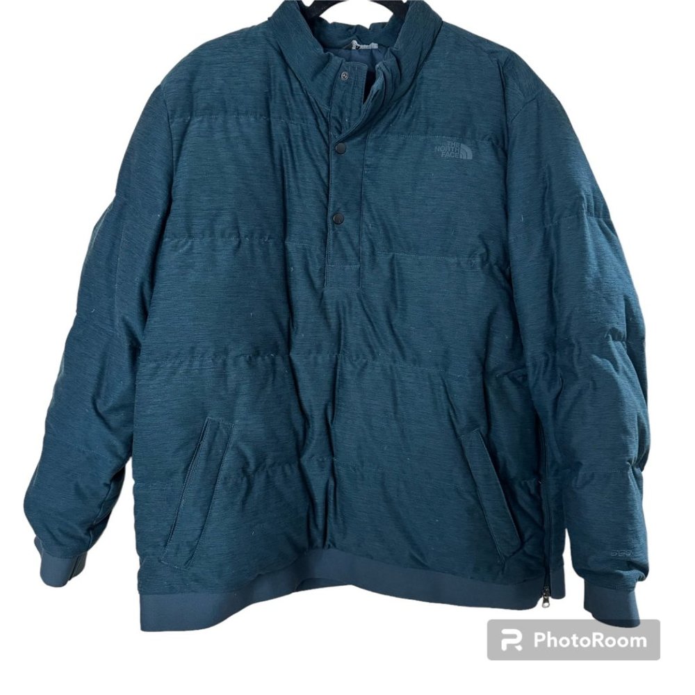 THE NORTH FACE Eros 550 Pullover Puffer Men's Jacket Size XL Goose Down Blue - Picture 1 of 13